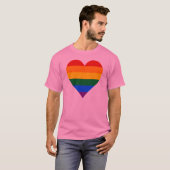 LGBT-pridehart Basic T-Shirt (Voorkant volledig)