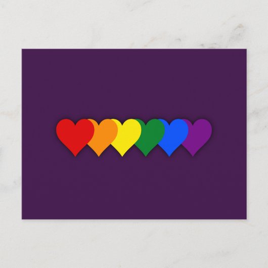 LGBT-prideharten Briefkaart (Voorkant)