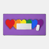 LGBT-prideharten Bureaumat (Keyboard & Muis)