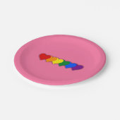 LGBT-prideharten Papieren Bordje (Gekanteld)