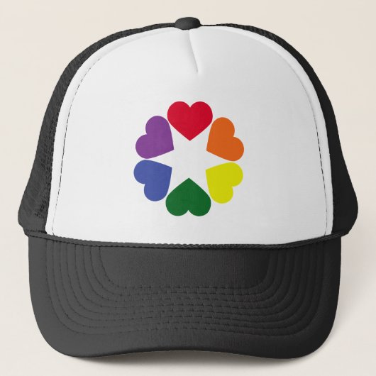 LGBT-prideharten Trucker Pet (Voorkant)
