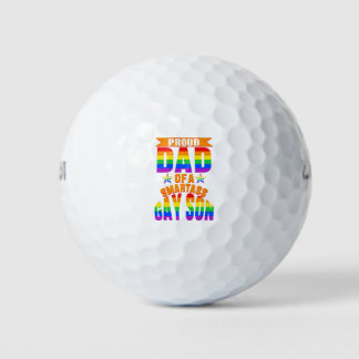 Lgbt proud pa van een Smartass Gay zoon Golfballen