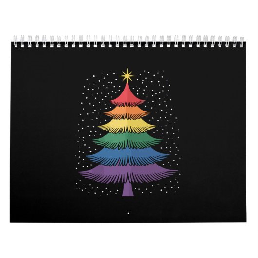 LGBT-Q Pride Christmas Tree Pajama Rainbow Flag Kalender (Hoes)