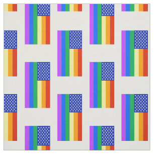 LGBT Rainbow American Flag Stof