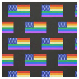 LGBT Rainbow American Flag Stof