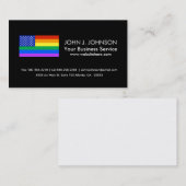 LGBT Rainbow American Flag Visitekaartje (Voorkant / Achterkant)