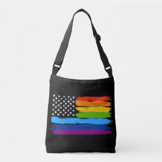 LGBT Rainbow American Pride Flag Cross Body Bag Crossbody Tas