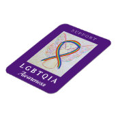 LGBT Rainbow Awareness Ribbon Angel Magnet Magneet (Linkerzijde)
