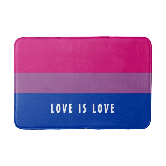 LGBT Rainbow Bisexual Pride Flag aangepaste tekst Badmat (Voorkant)