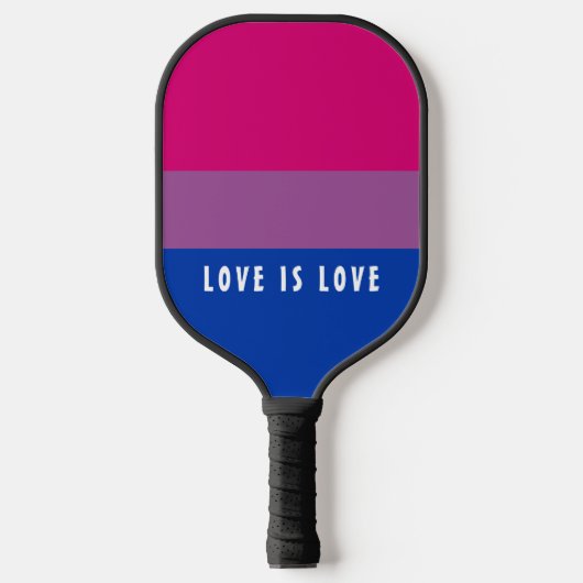 LGBT Rainbow Bisexual Pride Flag aangepaste tekst Pickleball Paddle (Voorkant)