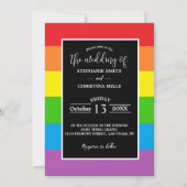 LGBT Rainbow bruiloft uitnodiging (Voorkant)