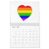 LGBT Rainbow Colors Heart Kalender (Mar 2027)