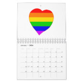 LGBT Rainbow Colors Heart Kalender (Jan 2026)