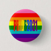 LGBT Rainbow Flag Gay Pride 2021 LGBTQ Ronde Button 3,2 Cm (Voorkant)