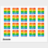 LGBT Rainbow Flag Square Sticker – Pride LGBTQ+ (Vel)