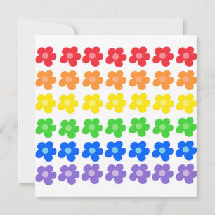 LGBT Rainbow Flowers Gay Pride Freedom & Equality Bedankkaart