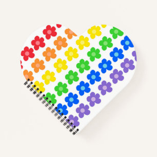 LGBT Rainbow Flowers Gay Pride Freedom & Equality Notitieboek