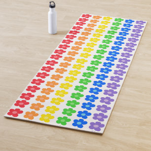 LGBT Rainbow Flowers Gay Pride Freedom & Equality Yogamat