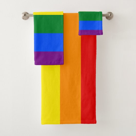 LGBT Rainbow Gay Pride Flag Bad Handdoek (Insitu)