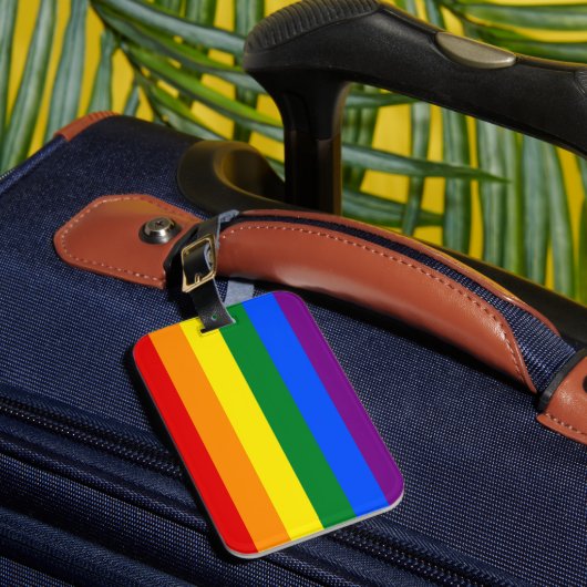 LGBT Rainbow Gay Pride Flag Bagagelabel (Voorkant Insitu 1)