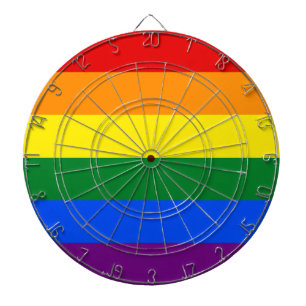LGBT Rainbow Gay Pride Flag Dartbord