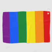 LGBT Rainbow Gay Pride Flag Golfhanddoek (Horizontaal)