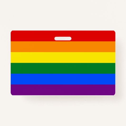 LGBT Rainbow Gay Pride Flag Naam Badge (Voorkant)