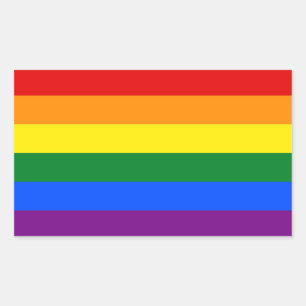 LGBT Rainbow Gay Pride Flag Rechthoekige Sticker