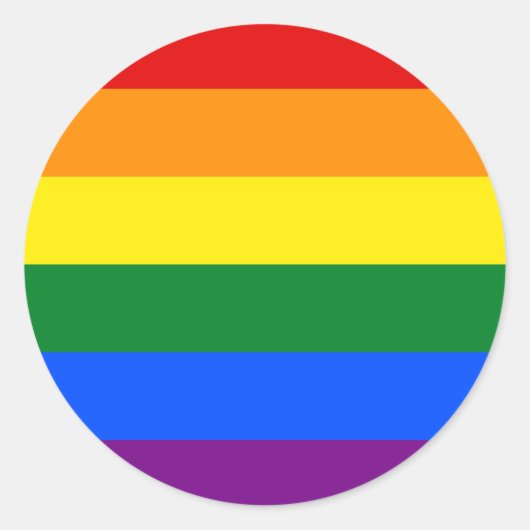 LGBT Rainbow Gay Pride Flag Ronde Sticker (Voorkant)