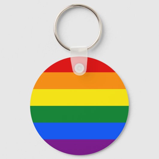 LGBT Rainbow Gay Pride Flag Sleutelhanger (Voorkant)
