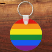 LGBT Rainbow Gay Pride Flag Sleutelhanger (Voorkant)
