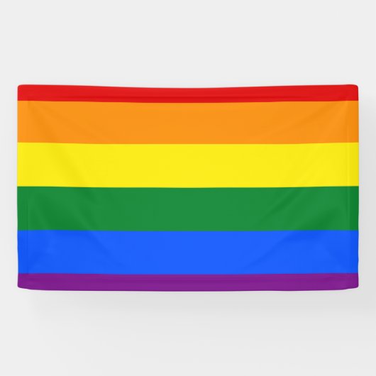 LGBT Rainbow Gay Pride Flag Spandoek (Horizontaal)