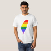 LGBT Rainbow Gay Pride Flag Taiwan T-shirt (Voorkant volledig)