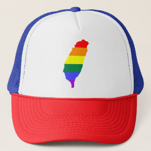 LGBT Rainbow Gay Pride Flag Taiwan Trucker Pet