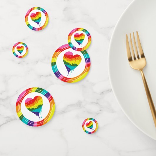 LGBT Rainbow Heart Confetti (Groep)