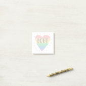 LGBT Rainbow Heart Post-it® Notes (Op bureau)
