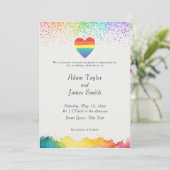 LGBT Rainbow Heart Pride Flag Kaart (Staand voorkant)