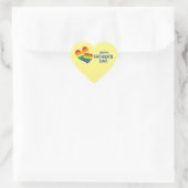 LGBT Rainbow Hearts Vaderdag Hart Sticker (Tas)