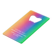 LGBT Rainbow Initiaal Roestvrij stalen flesopening Kredietkaart Flessenopener (Achterkant Gekanteld)