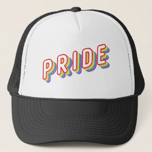 LGBT Rainbow Lettering Pride Trucker Hat Pet