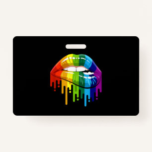 LGBT Rainbow Lip Gay Pride Badge