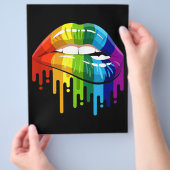 LGBT Rainbow Lip Gay Pride Flyer (Hand)