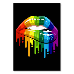 LGBT Rainbow Lip Gay Pride Kaart