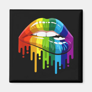 LGBT Rainbow Lip Gay Pride Magneet