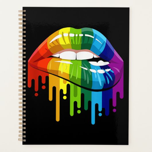LGBT Rainbow Lip Gay Pride Planner (Voorkant)