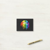 LGBT Rainbow Lip Gay Pride Post-it® Notes (Op bureau)