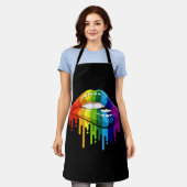 LGBT Rainbow Lip Gay Pride Schort (Gedragen)