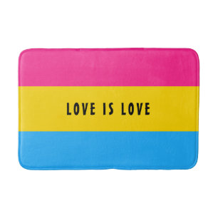 LGBT Rainbow Pansexual Pride Flag aangepaste tekst Badmat