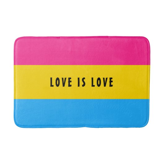 LGBT Rainbow Pansexual Pride Flag aangepaste tekst Badmat (Voorkant)