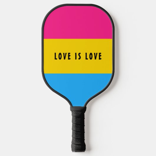 LGBT Rainbow Pansexual Pride Flag aangepaste tekst Pickleball Paddle (Voorkant)
